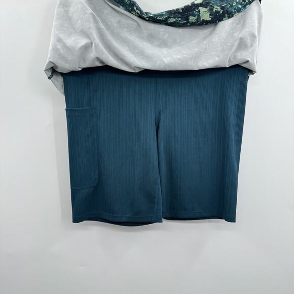 Smartwool Active Womens Lined Skirt Skort Sz M Green Printed Pockets 16" Length - Picture 4 of 15